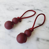 DUO de MINI tirettes pour fermeture éclair, ens. de 2 zipettes, aide-zip, identificateur de sac,  accessoire sensoriel, bille de silicone