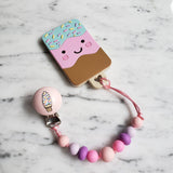 attache-suce CRÈME GLACÉE, peint à la main, cadeau de shower