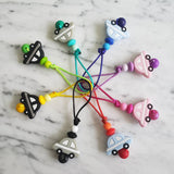 Tirette VOITURE pour fermeture éclair, zipette, auto, accessoire sensoriel, bille de silicone