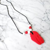 Pendentif DINOSAURE, collier pour enfant, mâchouille, accessoire sensoriel, anti-stress, TDAH, TSA