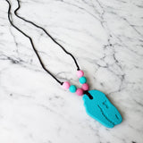 Pendentif DINOSAURE, collier pour enfant, mâchouille, accessoire sensoriel, anti-stress, TDAH, TSA