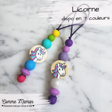 Identificateur LICORNE, tirette à fermeture éclair, sac d'école, étui à crayons