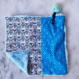 Doudou réconfort LOUTRES, mini doudou, fausse fourrure, accessoire pour bébé, cadeau de shower